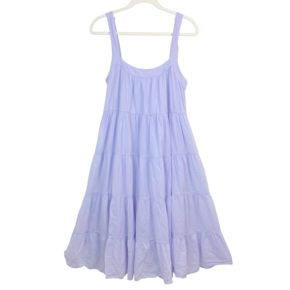 Vintage Ibiza Adlib cotton dress size small tie strap tiered